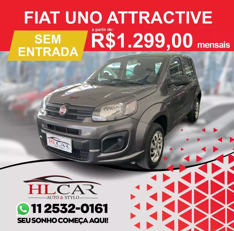 Fiat Uno Cinza 1