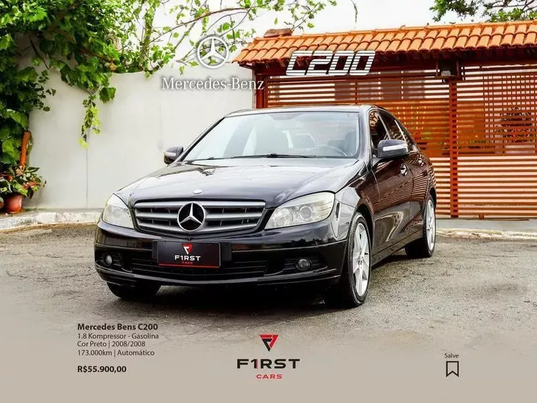 Mercedes-benz C 200 Preto 1