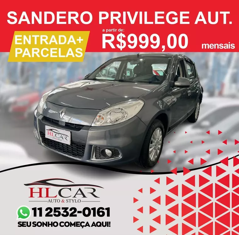 Renault Sandero Cinza 1