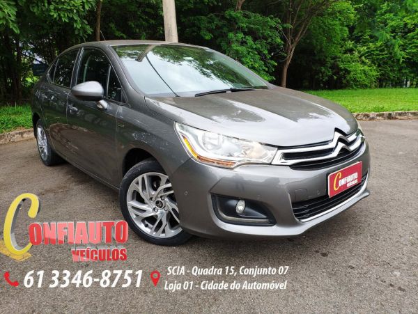 CITROËN C4 LOUNGE 1.6 EXCLUSIVE TURBO Cinza 2014