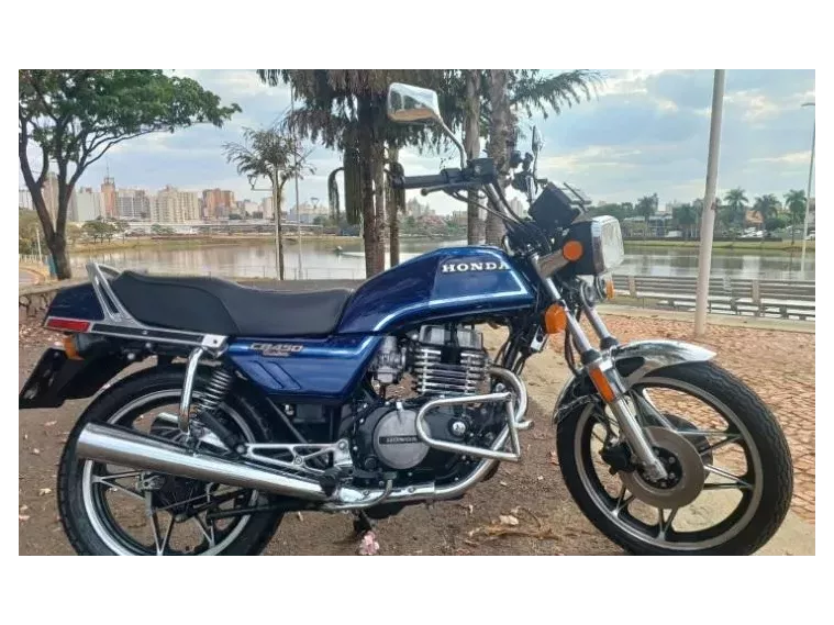 Honda CB 450 Azul 14