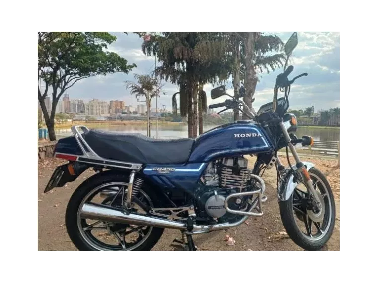 Honda CB 450 Azul 11