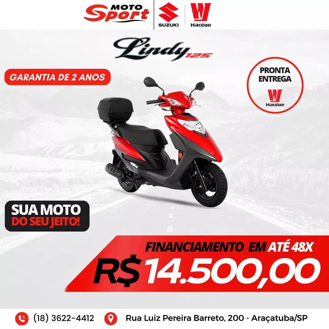 Moto Haojue Lindy 125 CBS - 2025 - 654669 - Araçatuba SP | Moto.com.br